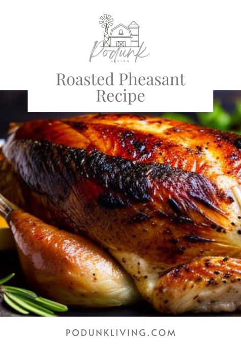 Have you tried to cook pheasant, but it turned out a little fowl? Try this simple roasted pheasant recipe, it's a wild game changer! You can make it with fresh herbs from your garden.... if you have the thyme. Cooking Pheasant Whole, Instapot Pheasant Recipes, How To Cook Pheasant Recipes, Roasted Pheasant Recipes, Whole Pheasant Recipes, Wild Pheasant Recipes, Roasted Pheasant, Roadkill Cafe, How To Cook Pheasant