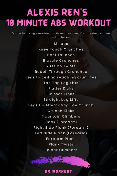 Alexis Ren 10 Minute Abs Workout 10 Minute Alexis Ren Ab Workout, Alexis Ren Abs Workout, Alexis Ren Abs, Alexis Ren Ab Workout, Tight Tummy Workout, Model Body Workout, Alexis Ren Workout, Dr Workout, Celebrity Workouts