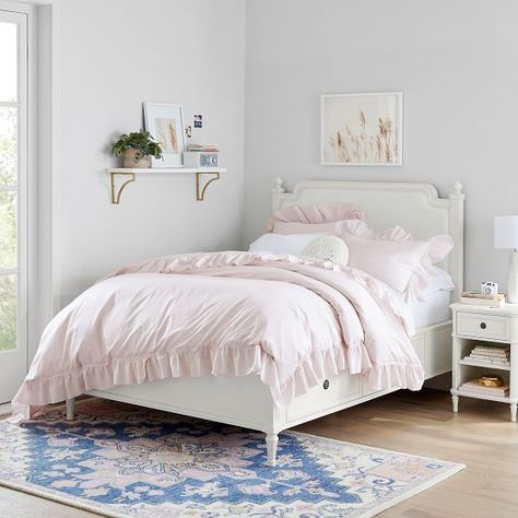 Teen Storage Beds | Pottery Barn Teen Full Bed Girls Bedroom, Bronze Nightstand, Teen Storage, Rococo Bedroom, Studio Bedroom, Bed Nightstand, 2024 Ideas, Room 2023