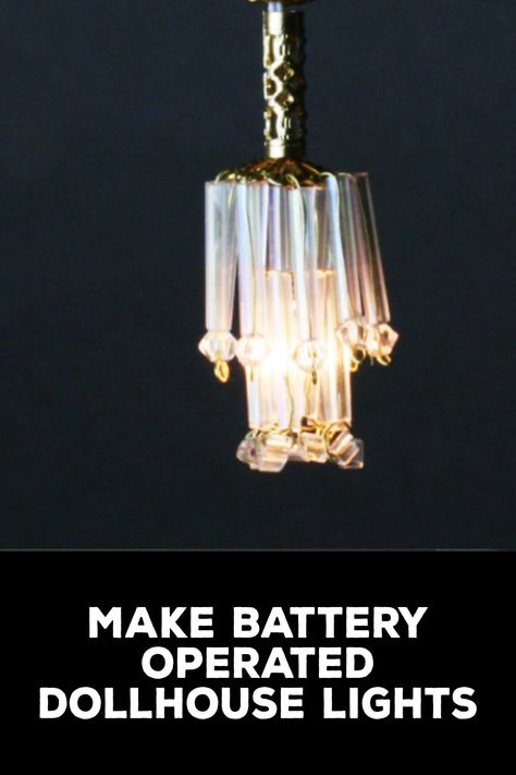 How to Make Battery Operated Dollhouse Lights Diy Dollhouse Lighting, Diy Dollhouse Lights, Diy Dollhouse Light Fixtures, Dollhouse Lighting Diy, Dollhouse Lights, Ikea Dollhouse, Newport House, Gothic Dollhouse, Diy Barbie House