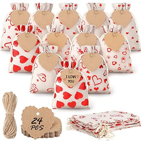 Valentine's Day Burlap Bags Party Favors Adults, Gift Bag Storage, Mother's Day Party, Valentine Favors, Kraft Paper Tags, Burlap Gift Bags, Valentines Gift Bags, Burlap Bags, Holiday Gift Bag