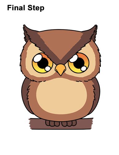 Draw a Cartoon Owl Cartoon Owl Painting, Owl Pictures Cartoon, Cartoon Owl Drawing, Cute Owl Illustration, Draw Owl, Draw An Owl, Owl Drawing, Cartoon Video, Drawing Instructions