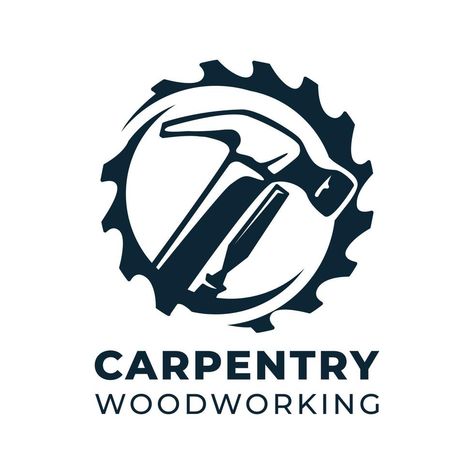 Carpentry Woodwork Vector Logo design template Woodworking Logo Design, Woodwork Logo, Carpentry Logo, Woodworking Logo, Tree Saw, Vector Logo Design, Heart Tree, Cityscape Photos, Logo Banners