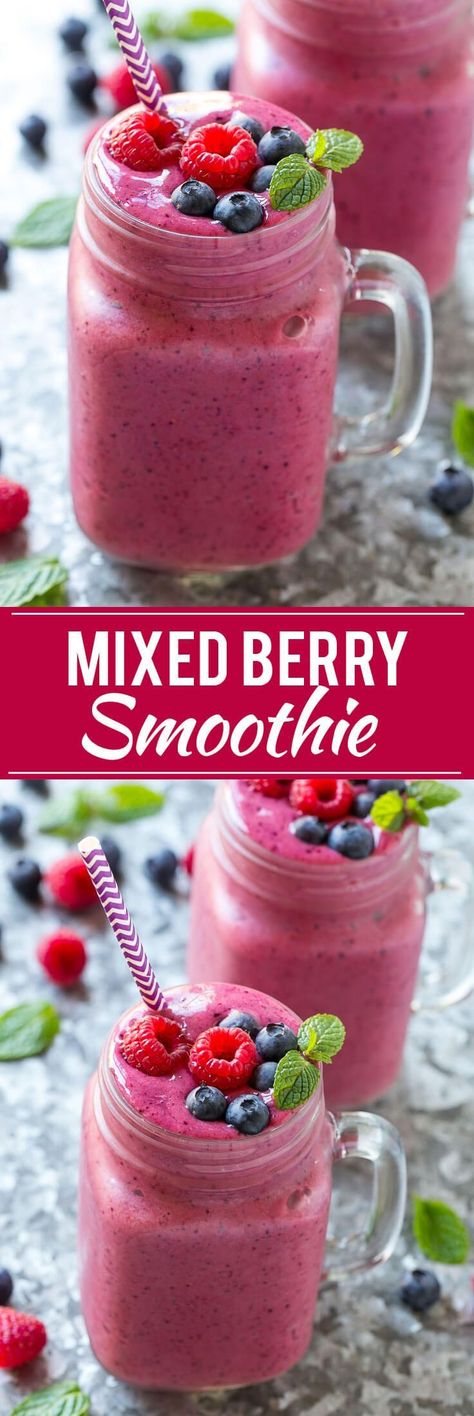 Mixed Berry Smoothie Recipe | Berry Smoothie | Healthy Smoothie Recipe | Easy Smoothie Nutella Smoothie, Healthy Smoothie Recipe, Diet Smoothies, Easy Healthy Smoothie Recipes, Menu Sarapan Sehat, Resep Smoothie, Smoothie Fruit, Mixed Berry Smoothie, Berry Smoothie Recipe