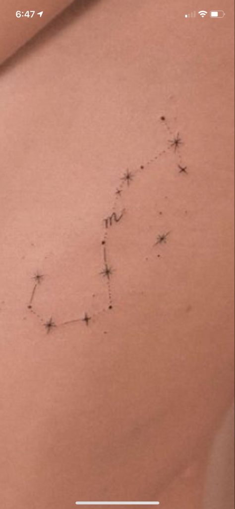 Mini Scorpio Tattoo, Scorpio Constellation Tattoo Hand, Scorpio Tattoo Designs Zodiac, Scorpion Tattoo Constellation, Constellation Scorpio Tattoo, Scorpio Tattoo Constellation, Virgo Star Tattoo, Scorpius Constellation Tattoo, Scorpion Constellation Tattoo