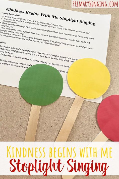 Kindness Begins With Me, Lds Object Lessons, Lds Primary Singing Time, Primary Chorister, Primary Songs, Printable Lesson Plans, Primary Singing Time, Yellow Sign, Primary Music