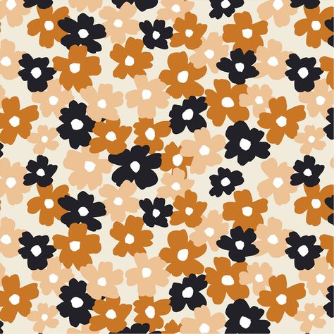 Fall Floral in Halloween | Hawthorne Supply Co Fall Watch Faces, Halloween Wallpaper Cute, Halloween Floral, Halloween Flowers, Indie Sewing Patterns, Printed Backgrounds, Floral Background, Halloween Wallpaper, Modern Fabric