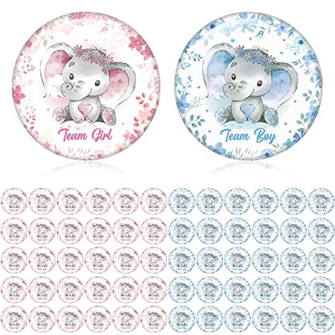 Elephant Gender Reveal, Pink Gender Reveal, Party Games Ideas, Baby Shower Party Games, Games Ideas, Girls Pin, Baby Shower Party, Activity Games, Button Pins