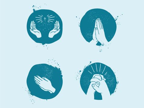 Praying Illustration Art, Rosary Illustration, Praying Hands Illustration, Pray Illustration, Prayer Illustration, Praying Illustration, Praying Hands Drawing, Church Branding, Christian Illustration