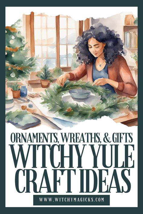 Article to help you explore creative witchy Yule craft ideas, including ornaments, wreaths, and magical gifts to celebrate the winter season. Yule Presents Diy Gifts, Yule Tree Decorations Ornaments Ideas, Winter Solstice Ornaments Diy, Winter Solstice Decorations Diy, Yule Activities Pagan, Pagan Yule Decorations Winter Solstice, Yule Ornaments Pagan Diy, Yule Decor Ideas, Yule Wreath Diy