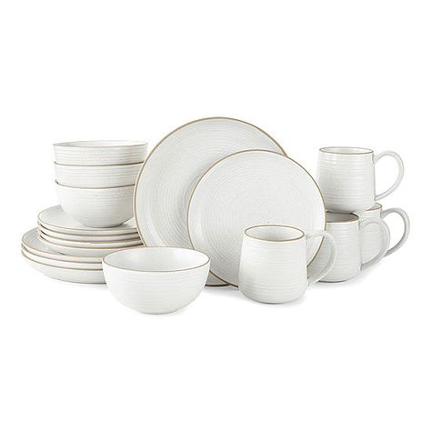 Linden Street Harper 16-pc. Stoneware Dinnerware Set - JCPenney Kitchen Plates Set, Dishware Sets, White Dinnerware Set, Kitchen Plate, Glass Dinnerware, Stoneware Dinnerware Sets, Intimate Dinner, Stoneware Dinnerware, White Dishes