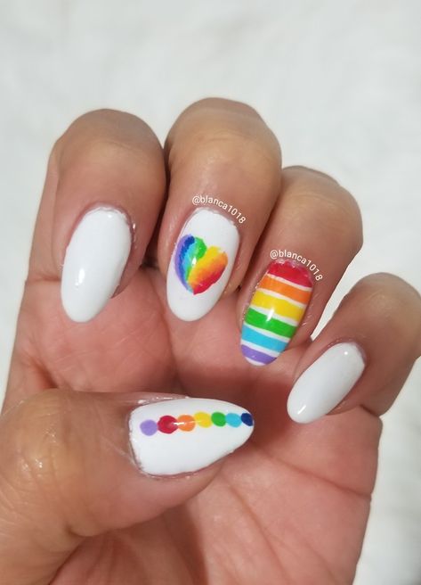 Disney Pride Nails, Nails For Pride Month, Pride Pedicure, Simple Pride Nail, Pride Nails Short, Pride Nail Ideas, Subtle Pride Nails, Gay Pride Nails, Pride Manicure