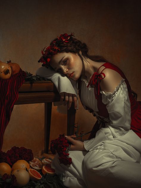 Long wait on Behance Rennaissance Art, Fantasy Photography, Fine Art Portraits, Historical Art, Caravaggio, Photo Retouching, Art Reference Poses, Aesthetic Art, Fine Art Photography