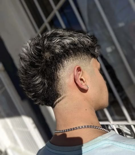 Burst Fade Messy Hair, Mullet Hairstyle Mens Curly Short, Burst Fade Mohawk Straight Hair, V Burst Fade, Mens Short Mullet Fade, Low Taper Fade Mullet, 2023 Mens Haircuts, Burst Fade Straight Hair, Short Mullet Haircut Men