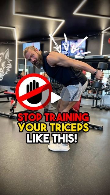 Jake - Lifestyle Coach on Instagram: "❌Stop training your triceps like this! . ⚠️Just because you only have access to dumbbells doesn’t mean you can’t get an amazing triceps workout in. . ❗️The key is to understand the resistance profiles and do the right exercises that actually make the triceps work, not the db kickbacks, those are pretty bad. . 👉The triceps to be challenged in the lengthened range need a form of shoulder flexion, so any over head exercise or a skull crusher would do the job. . 👉To overload the shortened range we need a form of shoulder extension so DB close grip does a fairly good job of that and challenging the mid range, so there you go. . 👀Watch as I explain how to execute a DB only workout for your Triceps and get them growing💪🏻 . ❗️If this video was helpful, sh Standing Tricep Workout, Chest And Tricep Resistance Band Workout, Tricep Kickback Exercise, Tricep Exercises At Home, Dumbbell Chest And Tricep Workout, Tricep Dumbell, Triceps Workout Women, Dumbbell Tricep Workout, Skull Crusher Exercise