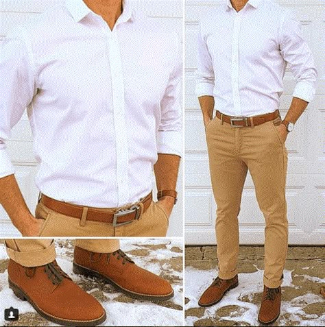 Formal-Khaki-Pants-497x500 Guys Formal Style - 19 Best Formal Outfit Ideas for Men Khaki Pants Outfit Men, Chris Mehan, Khaki Pants Outfit, Mens Business Casual Outfits, Outfit Simple, Pants Outfit Men, Formal Men Outfit, Men Fashion Casual Shirts, Formal Mens Fashion