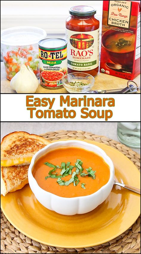 Easy Instant Pot Marinara Tomato Soup Tomato Soup Using Marinara Sauce, Instant Pot Marinara, Easy Tomato Soup Recipe, Cream Of Tomato Soup, Tomato Soup Easy, Tomato Soup Homemade, Tomato Soup Recipes, Chicken Tortilla Soup, Marinara Sauce