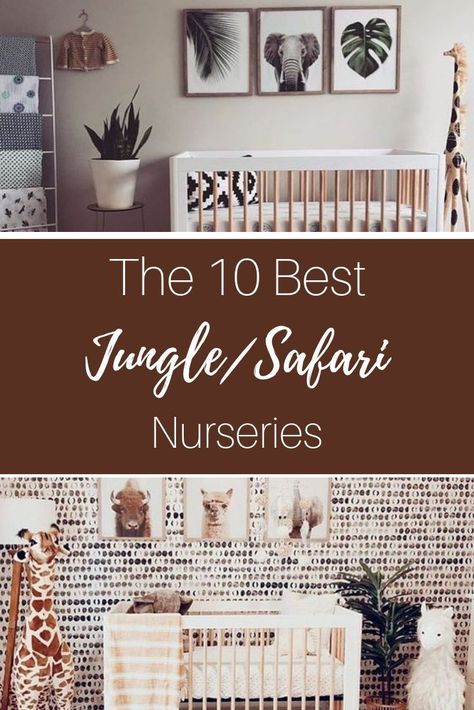 the 10 best gender neutral safari / jungle nurseries. Boho safari nursery gender neutral nursery #nurseryideas #nurserydecor #nursery #junglenursery #safarinursery #babynursery Boho Safari Nursery, Safari Nursery Ideas, Diy Murals, Nursery Color Palette, Safari Nursery Boy, Jungle Safari Nursery, Boy Nursery Colors, Neutral Inspiration