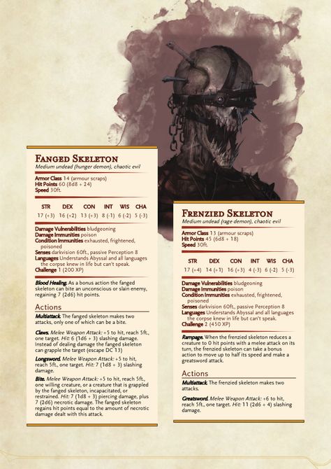 Dragon Age Demons Part 3 by Emmetation Dnd Undead, Skeleton Template, Stat Block, Zombie Unicorn, Dnd Monster, Monster Manual, Dnd Stats, Dungeon Master's Guide, Dnd Races