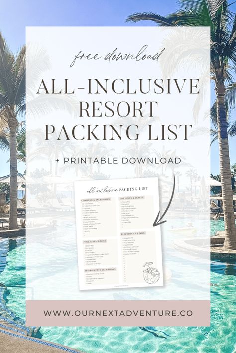 All Inclusive Resort Packing List, Packing List For 3 Day Trip, All Inclusive Packing List, Packing List Mexico, Resort Packing List, Flying With Baby, All Inclusive Mexico, Mexico Packing List, Packing List Template