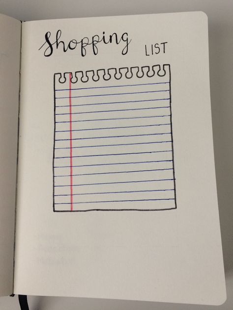 Shopping list Bujo Shopping List, Bulett Journal Page Ideas List, Bullet Journal Shopping List, Bulett Jornal Ideas, Journal Ideas Pages, Bullet Journal Lists, Bullet Journal Page, Bullet Journal Ideas Templates, Creating A Bullet Journal