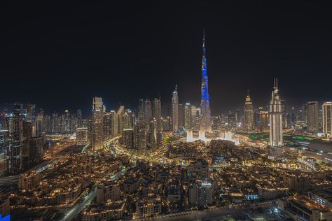 Dubai downtown and Burj Khalifa Dubai Downtown, Dubai Photography, Khalifa Dubai, Hotel Booking, Macbook Wallpaper, Futuristic City, City Aesthetic, Burj Khalifa, Night Photography