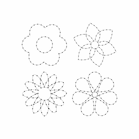 Printable String Art Templates Flower String Art Template, Tin Punch Patterns Printable, String Art Patterns Templates Printable Free, String Art Patterns Free Printable, String Art Flower, Star Wars Party Printables, Printable Flower Pattern, Music Class Games, String Art Patterns Templates