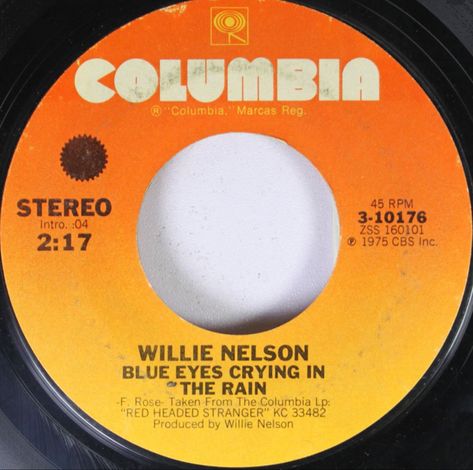 Rock Of Ages, Billboard Music, Columbia Records, Music Memories, Willie Nelson, Music Labels, Record Collection, 45 Rpm, Top 40