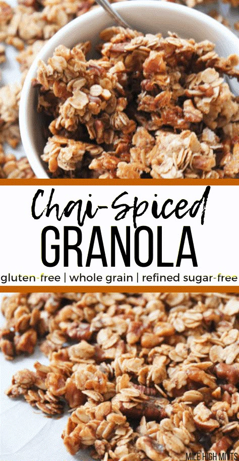 Spiced Granola, Easy Homemade Snacks, Chai Spices, Granola Recipe Healthy, Granola Recipe Homemade, Gluten Free Granola, Granola Healthy, Granola Recipe, Granola Recipes