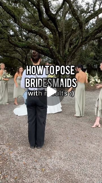 georgia mcmaster | destination wedding & elopement photographer on Instagram: "how to pose bridesmaids☝️  Bridesmaids photos are so fun and so pretty and I love using fun poses like this for them! it’s a good mix of traditional shots as well as some fun ones and it can make the process of photos so so fun!   Also, all of these were taken in 15 min so you don’t need to spend a lot of time taking bridal party photos to keep the vibes positive and fun!   also, plz don’t come at me for my white shirt lol it got way hotter this day than expected 😂   #howtopose #posingtips #photographer #weddingphotographer #weddingphotography #bridesmaids #photography" Pre Wedding Bridesmaid Photos, Fun Wedding Poses For Bridal Party, How To Pose For Wedding Photos, Creative Bridesmaid Photos, Bridal Party Portraits, Fun Bridesmaid Pictures, Non Traditional Wedding Photos, Wedding Poses For Bridal Party, Bridesmaids Poses