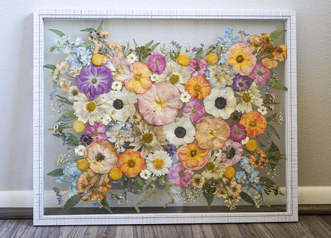 Wedding Flower Preservation, Pressed Flowers Frame, Pressed Floral, Wedding Bouquet Preservation, Pressed Flower Crafts, Floral Preservation, Flower Preservation, Bouquet Preservation, White Poppy