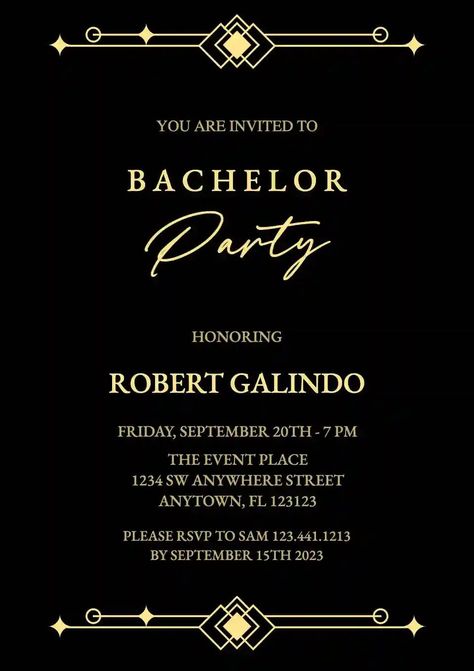 Bachelor Party Invitations, Invitation Card Party, Online Invitation, Photoshop Design Ideas, Invitation Maker, Invitation Card Template, Card Invitation, Online Invitations, Party Invite Template