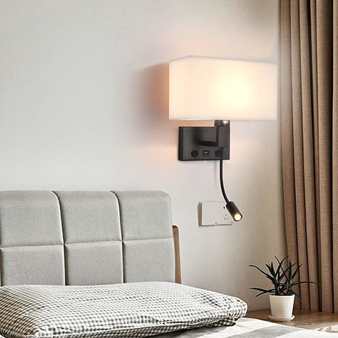 Bedroom Side Lights, Bedroom Reading Lights, Bedside Lights, Lights Living Room, Bedside Wall Lights, Wall Lights Living Room, Bedside Lighting, Side Lights, Reading Light