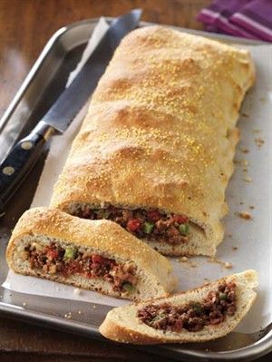 ITALIAN BEEF & CHEESE CALZONE Sandwich Roll Recipe, Cheese Calzone, Pizza Crust Dough, Beef Tenderloin Roast, Roast Beef Sandwich, Calzone Recipe, Tenderloin Roast, Sandwich Bar, Roast Beef Sandwiches