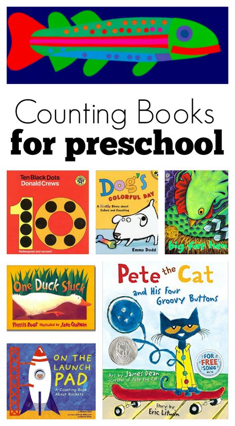 A fun roundup of counting books for preschoolers! A great addition to any classroom still learning their numbers! Books For Preschool, Books For Preschoolers, Pre K Math, Preschool Counting, Counting Books, Number Activities, Numbers Preschool, Math Activities Preschool, Preschool Books