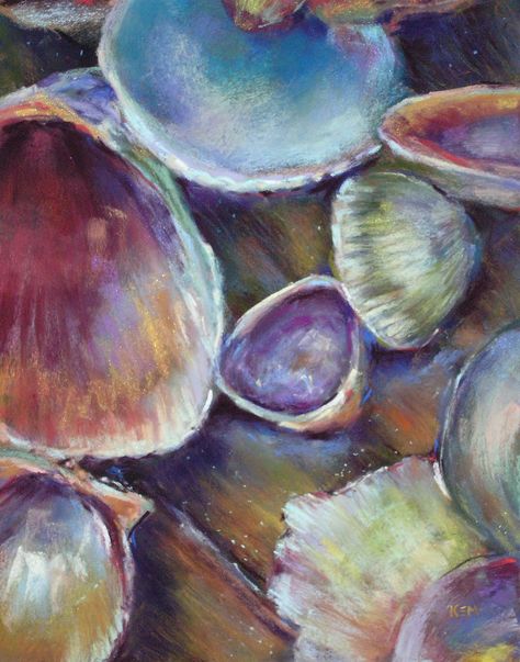 paintings of shells - Google Search Abstract Shell Painting, Paintings Of Shells, Painting Of Shells, Paint Seashells, Shells Painting, Sea Shell Painting, Coastal Environment, Shell Painting, Seashell Painting