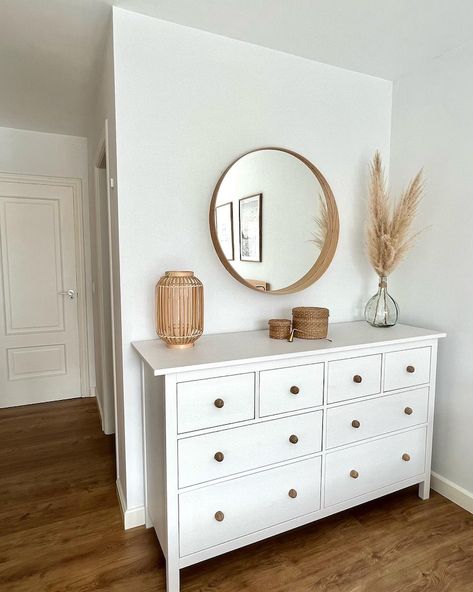 HEMNES 8-drawer dresser, white stain, 63x37 3/8" - IKEA Ikea White Furniture Bedrooms, Ikea White Furniture, Chest Drawer Decor Ideas, Ikea White Dresser, Hemnes Drawers, Hemnes Chest Of Drawers, Chest Of Drawers Decor, Ikea Hemnes Dresser, Hemnes Dresser