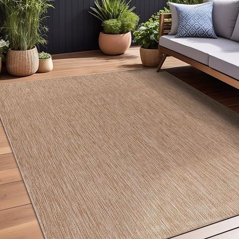 Amazon.com: Beverly Rug Indoor Outdoor Rug 5x7, Washable Outside Carpet for Patio, Deck, Porch, Solid Modern Area Rug, Water Resistant, Jute Beige : Patio, Lawn & Garden Beige Patio, Outside Carpet, Deck Porch, Rug 8x10, Indoor Outdoor Rug, Modern Area Rug, Bohemian Area Rugs, Farmhouse Rugs, 8x10 Rugs