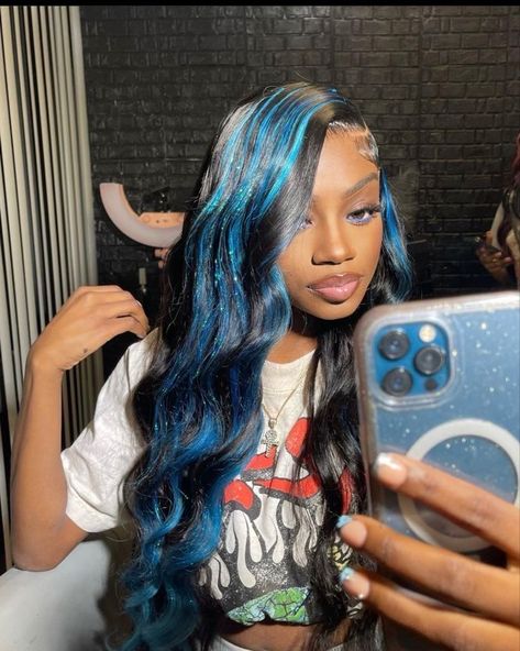 ˚୨୧⋆ @bella2angel 13x4 Lace Front Wig, Frontal Wig Hairstyles, Creative Hair Color, Birthday Hairstyles, Quick Weave Hairstyles, Cute Box Braids Hairstyles, Pretty Braided Hairstyles, Pretty Hair Color, Hot Hair Styles