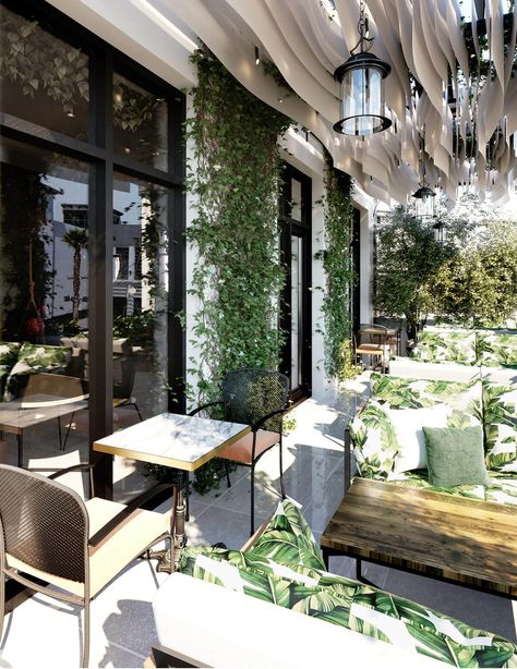 Concept Restaurant, Garden Concept, Secret Garden Theme, Theme Restaurant, Themed Restaurant, Cafe Concept, Simple Lamp, Candelabra Chandeliers, Shade Umbrellas