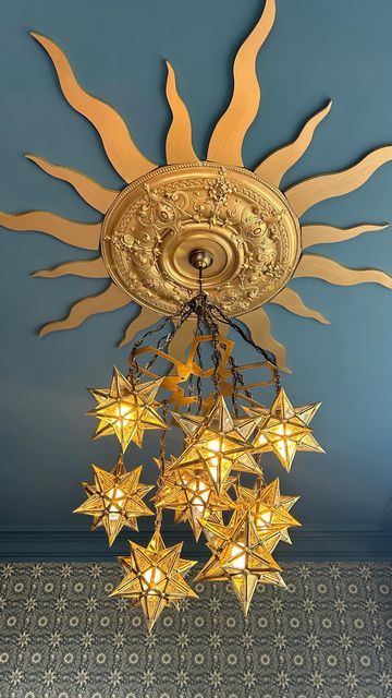 Sun Ceiling Light, South Facing Bedroom, Biggest Bedroom, Diy Ceiling, Gold Sun, Room Planning, Ceiling Rose, Room Ideas Bedroom, Be Nice