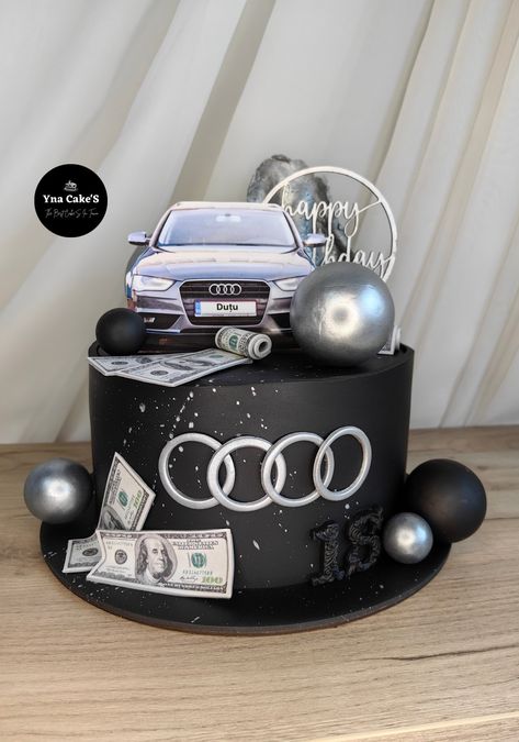 Audi Cake Ideas, Audi Birthday Cake, Car Cakes For Men, Car Birthday Cake, Cars Cake Design, Birthday Cake For Boyfriend, Cars Theme Cake, Cake Design For Men, Cake For Boyfriend