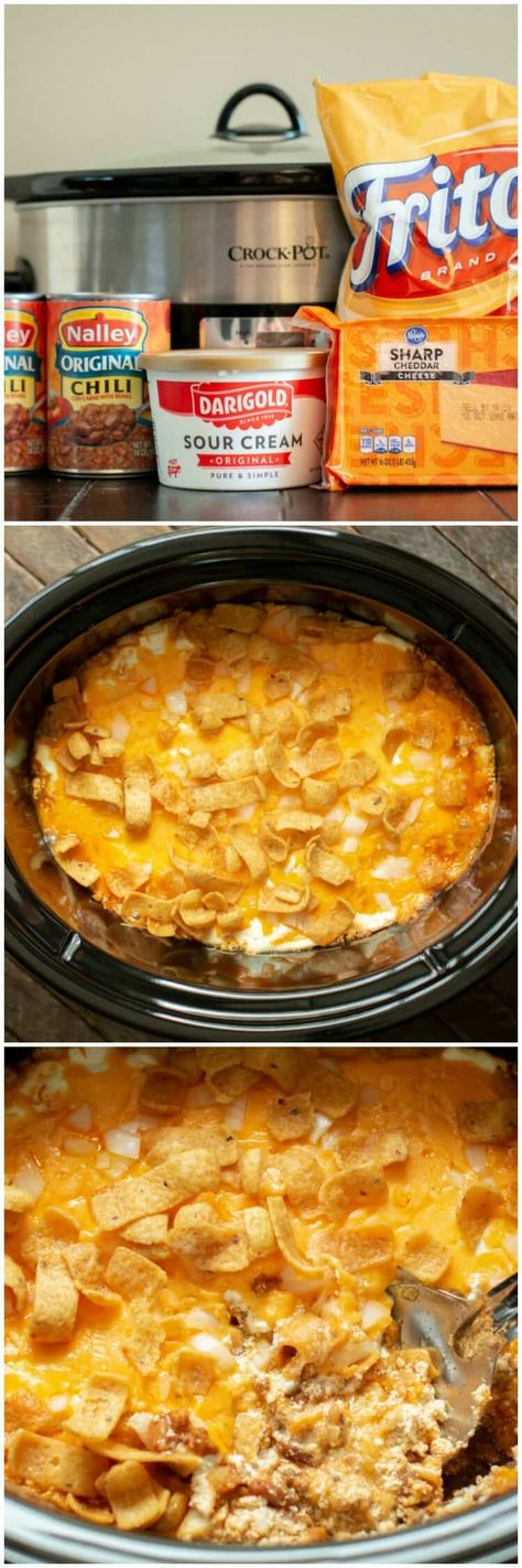 Slow Cooker Chili Cheese Casserole Dump And Go Crockpot Dinners Summer, Fritos Casserole, Chili Fritos, Chili Cheese Casserole, Chips Ideas, Casserole Crockpot, Comfort Meals, Crock Pot Food, Pot Recipes Healthy