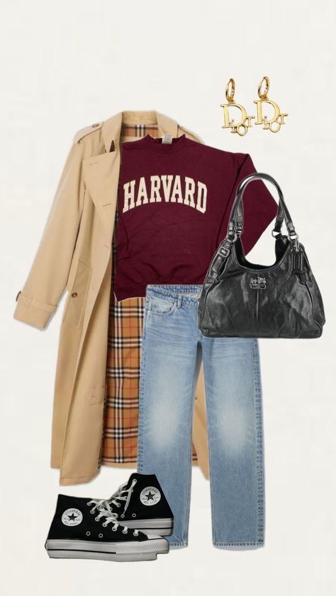 #outfitinspo #harvard #aesthetic #thatgirl #academia #casual Harvard Outfit, Harvard Aesthetic, Cutesy Outfit, Legally Blonde, Aesthetic Outfit, Retro Outfits, Outfits Aesthetic, Old Money, Aesthetic Clothes