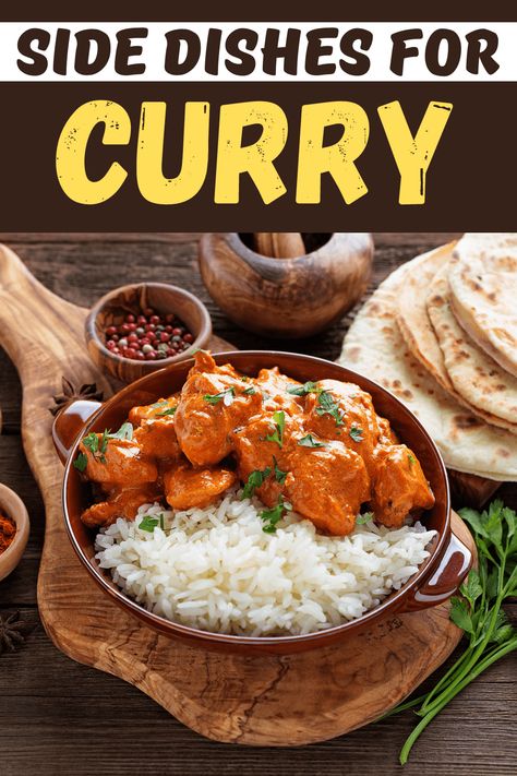 Looking for the best side dishes for curry? From naan bread to chutney to coconut rice, these tasty dishes are the perfect pair for your curry feast! Sides For Curry Dishes, Side Dishes For Curry, Side Dishes For Beef, Lamb Side Dishes, Curry Side Dishes, Japanese Chicken Curry, Easy Samosa Recipes, Balsamic Vinaigrette Salad, Indian Side Dishes