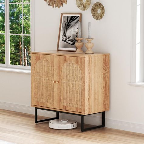 PRICES MAY VARY. Natural Style Boho Cabinet: This rattan storage cabinet features natural wood veins and 2 handmade arched rattan doors, which creates a stylish boho vibe and will be an eye-catching decorating piece to your room by adding a touch of chic and elegance Sufficient Storage Space: Get tired of a clutted room? This sideboard buffet cabinet is designed with ample storage space to keep your daily essentials organized and easily accessible. The air-through rattan door design can also pro Boho Entryway Table, Boho Cabinet, Credenza Tv Stand, Credenza Tv, Boho Entryway, Rattan Door, Rattan Doors, Rattan Sideboard, Media Console Table