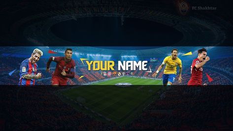 Football Channel Banner, 1024 X 576 Youtube Banner Football, Football Youtube Banner, Football Banner Design, Sports Banner Design, Youtube Poster, Football Banners, Football Youtube, Football Template