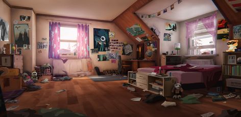 Room Concept Art, Interior Concept Art, Color Theory Art, Strange Art, Teenage Boy Room, Game Life, Room Concept, Episode Interactive Backgrounds, Messy Room