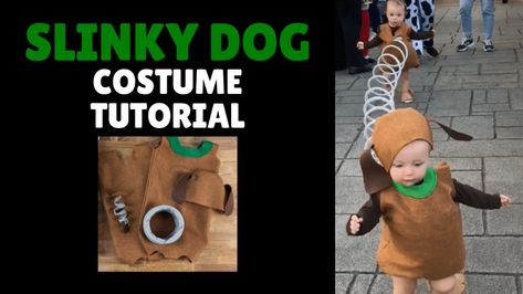 Slinky Dog Costume DIY, A Complete Step by Step Tutorial - To Eternity And Beyond Slinky Dog Costume Diy, Slinky Dog Costume, Dog Costume Diy, Maleficent Costume Diy, Diy Costumes For Boys, Disfraz Toy Story, Diy Costumes Kids Boys, Toy Story Slinky, Twin Costumes