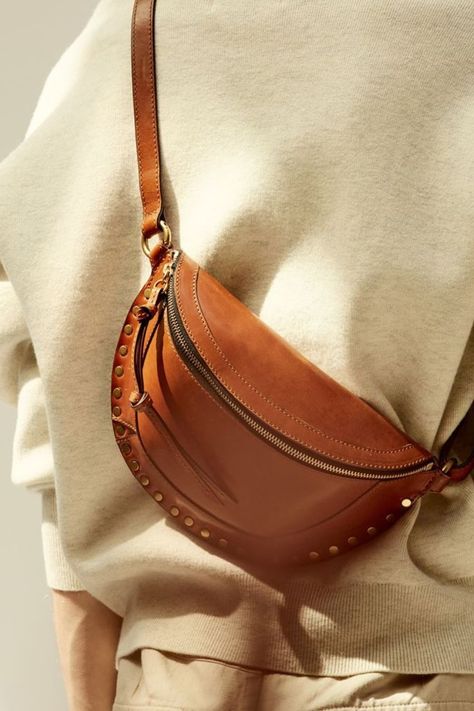 The Best Sites to Find Designer Bags For Less (& What to *Always* Watch Out for, According to an Expert) European Fall, Designer Fanny Pack, Chic Crossbody Bag, Leather Tie, Studded Bag, Leather Fanny Pack, Leather Crafts, 60 Fashion, Leather Belt Bag